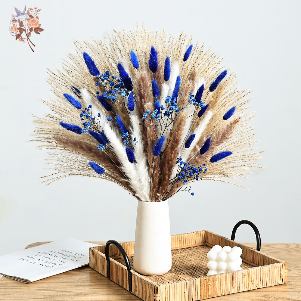 Florist Supply Bulk - 70 Gałązek Niebieskiego Puszystego Króliczego Ogonu