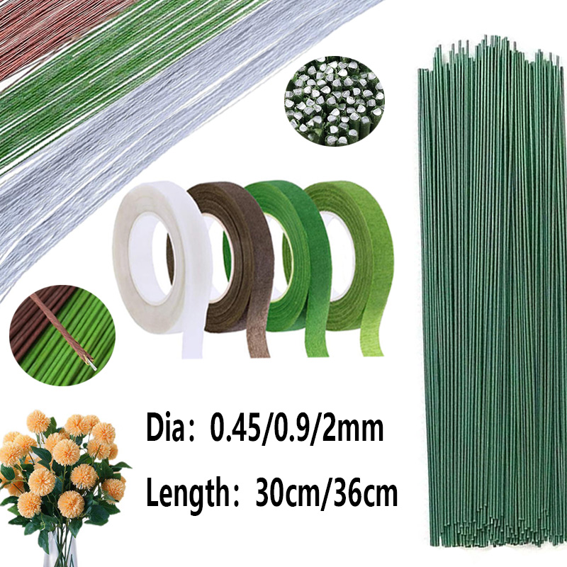 Florist Supply Bulk - Drut kwiatowy w kolorze jasnozielonym, grubość