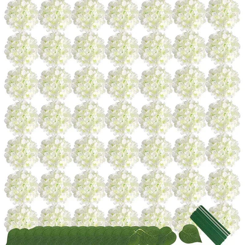 Florist Supply Bulk - 50 szt. Hortensja sztuczne kwiaty ze
