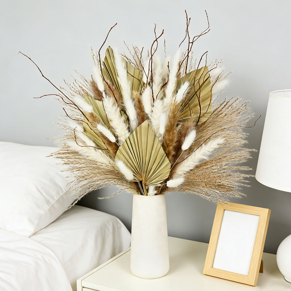 Dried Flower Bunch - Naturalny Bukiet Suszonych Liści Palmy Mieszanka