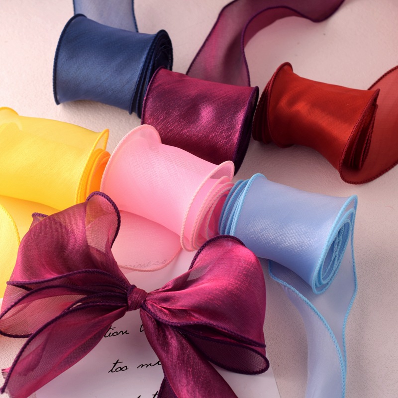 Satynowy wstążka z organzy tęc – Ribbon Organza Roll recenzja i cena