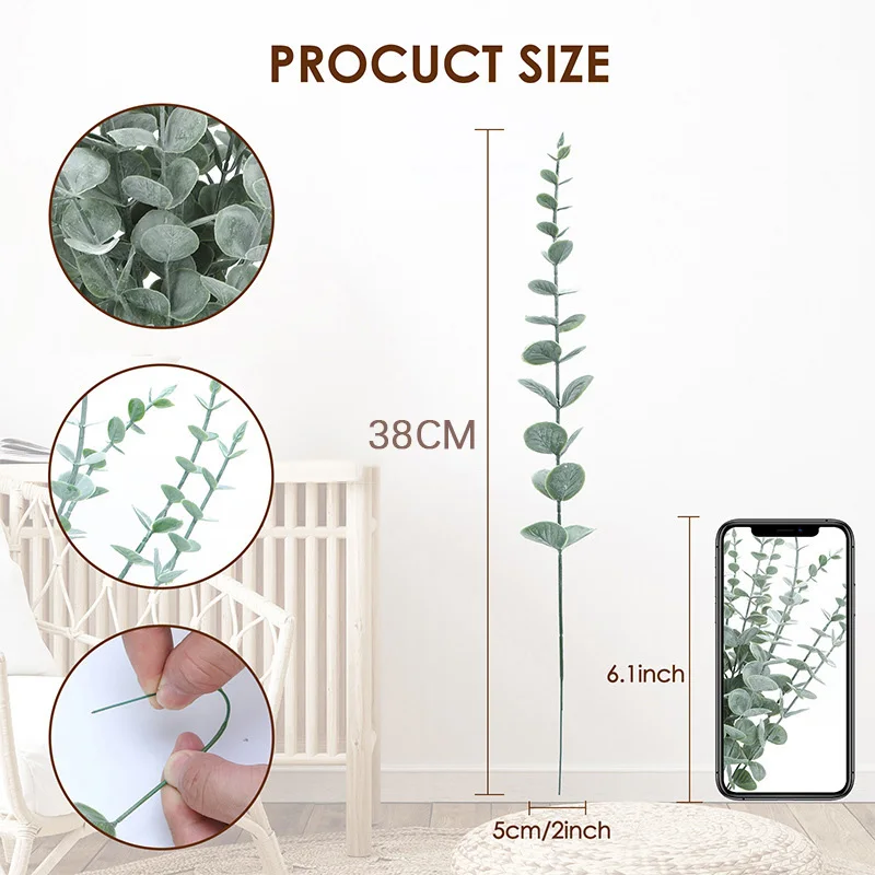 10 sztuk 38cm łodygi eukaliptu – Florist Supply Bulk recenzja i cena