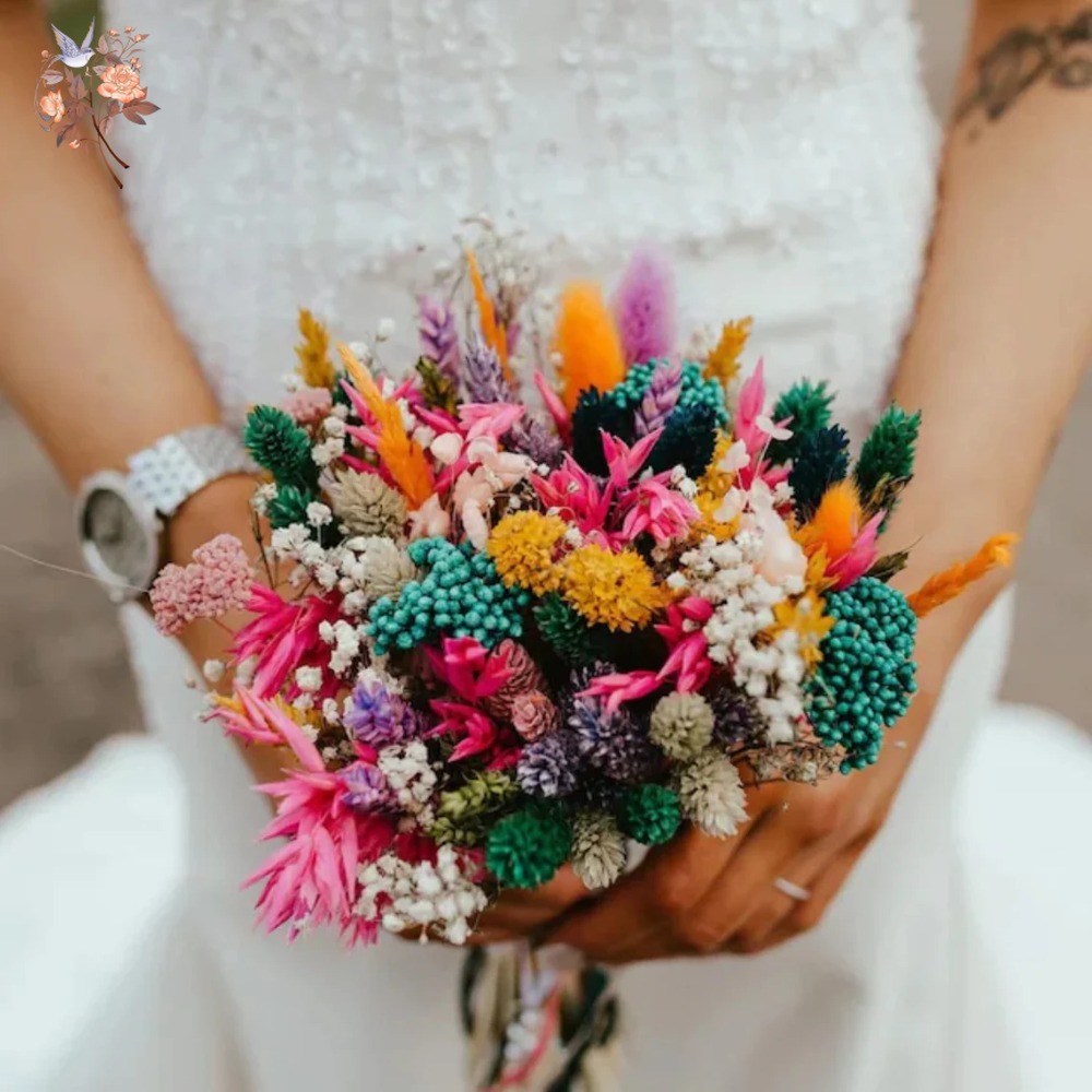 Kolorowy Bukiet Ślubny z Suszo – Dried Flower Bunch recenzja i cena